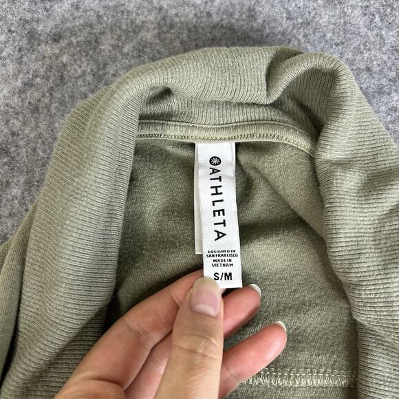 Athleta Cardigan Womens S/M Green Ethereal Cocoon Wrap Open Front Sweater - Picture 5 of 8